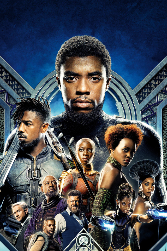 Главные герои фантастического фильма Черная пантера, 2018