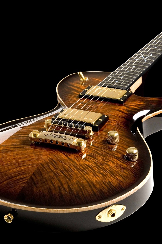 Дорогая гитара DBZ Guitars Bolero на черном фоне