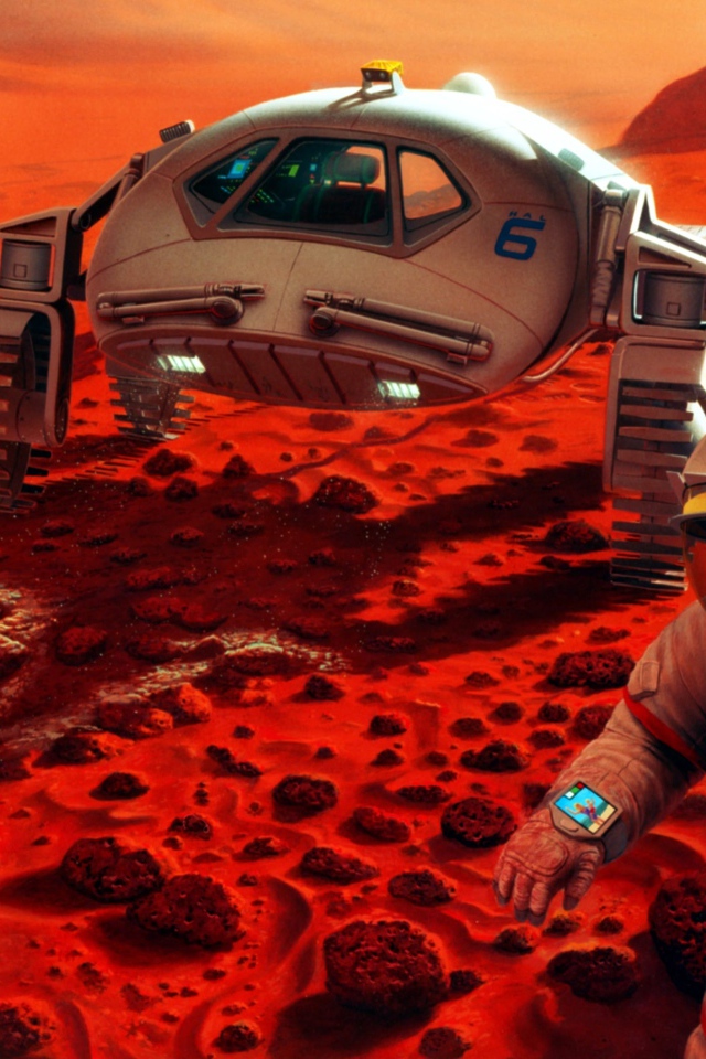 Американские космонавты на поверхности Марса 