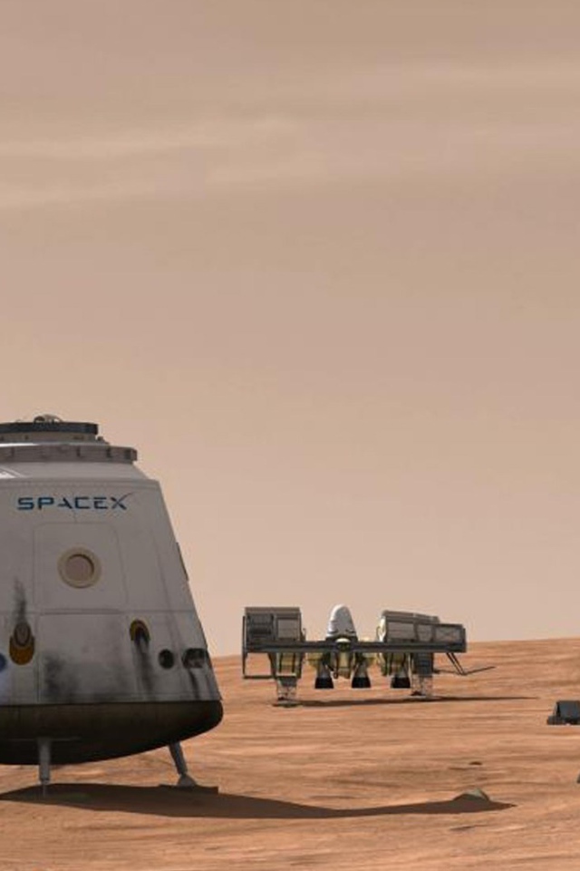 Космические корабли фирмы SpaceX на Марсе 