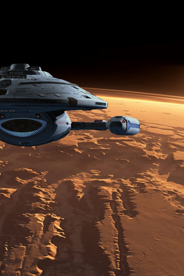 Космический корабль летит на Марс 