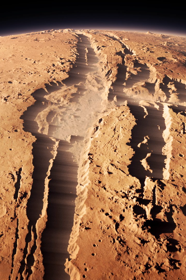 Необычная поверхность Марса 
