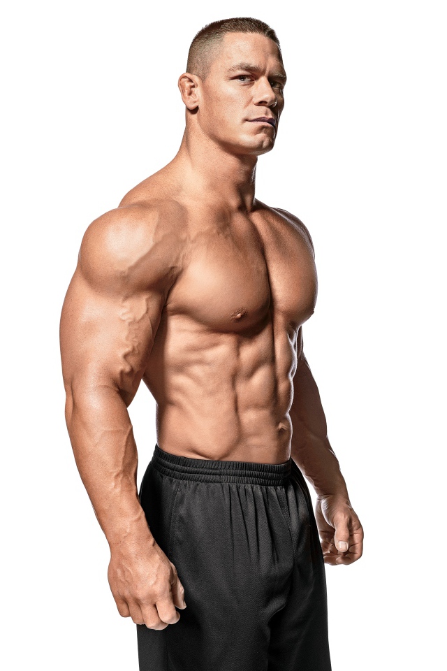 Американский рестлер Джон Сина фото на белом фоне