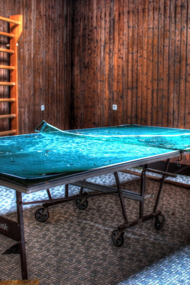 Синий стол для настольного тенниса 