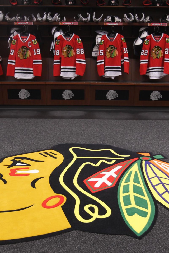 Американский хоккейный клуб Чикаго блэкхокс, логотип и форма 