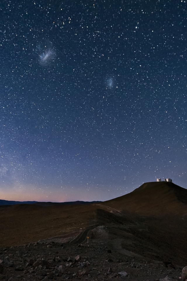 Пустыня Атакама под звездным небом, Чили 