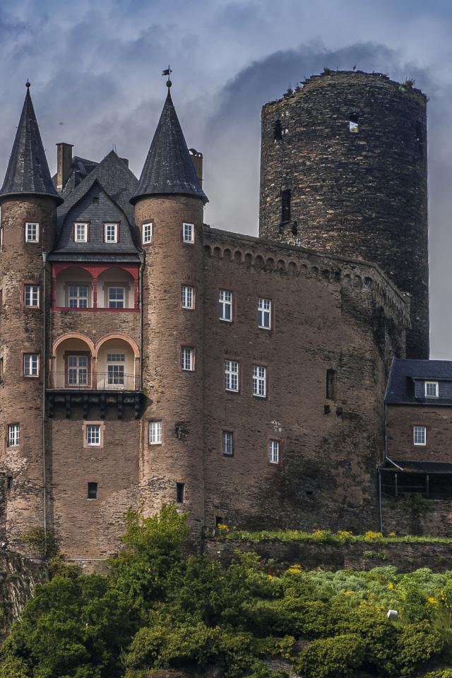 Старинный замок Катц, Германия 