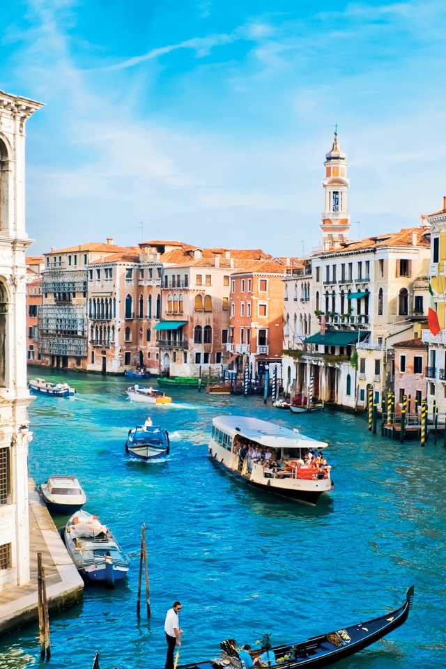 Канал города Венеция, Италия 