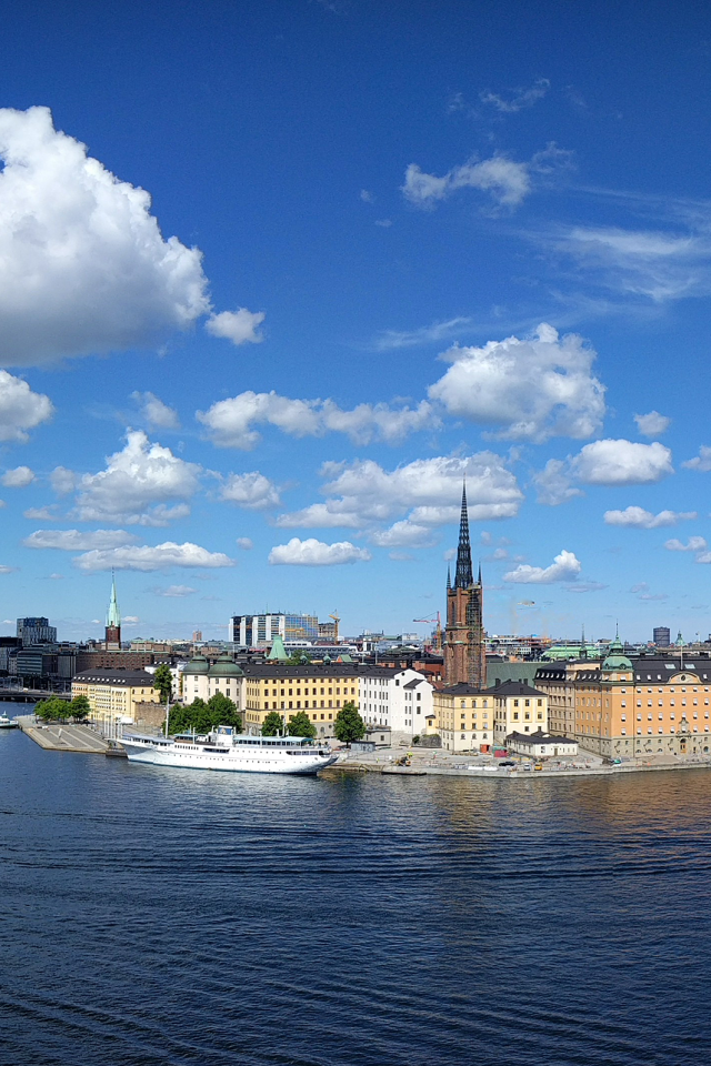 Вид на город Стокгольм, Швеция 