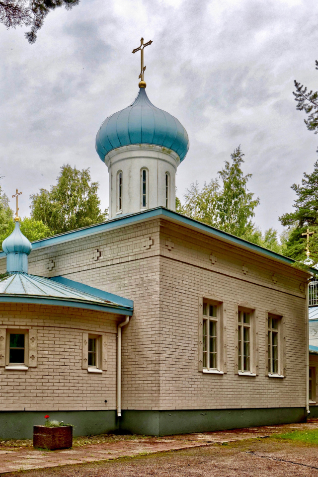 Красивая православная церковь Порвоо, Финляндия