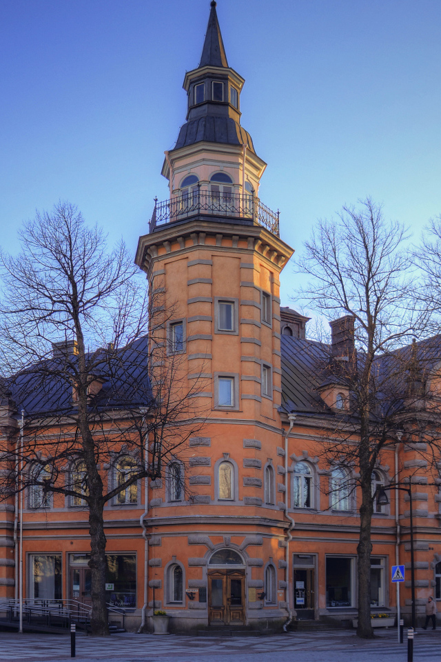 Красивое здание храма в городе Раума, Финляндия 