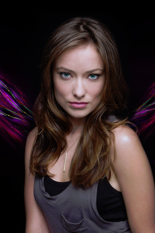 Американская актриса Оливия Уайлд с зелеными глазами 