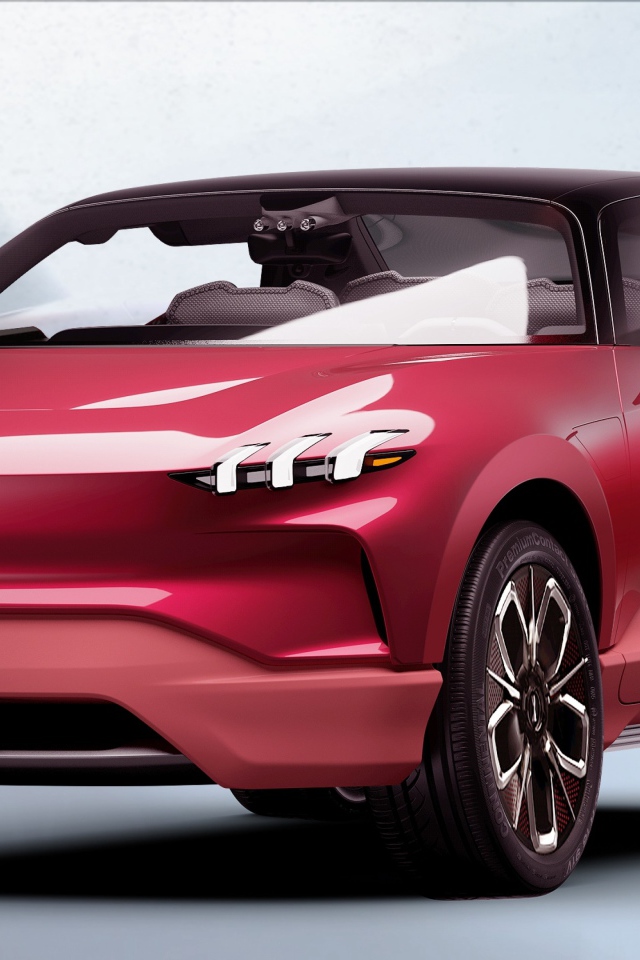 Бордовый электромобиль WEY XEV