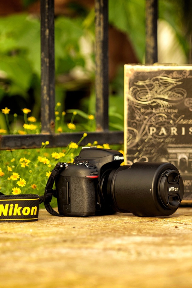 Фотоаппарат Nikon и винтажная камера 