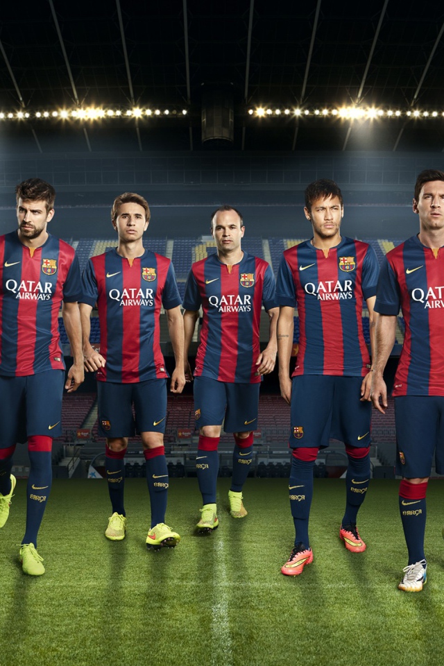 Футбольная команда футбольного клуба Барселона 