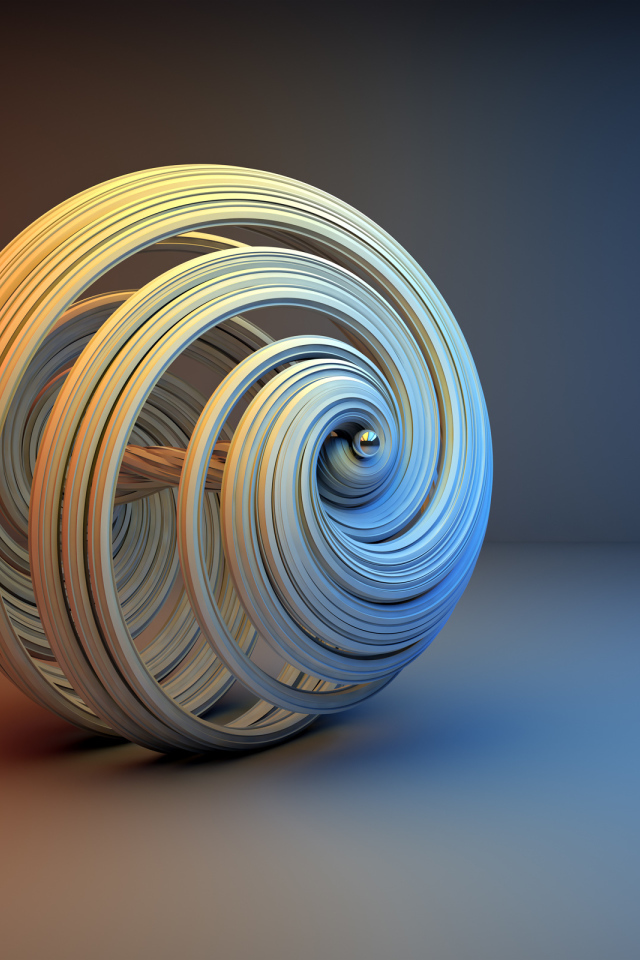 3д шар на сером фоне 