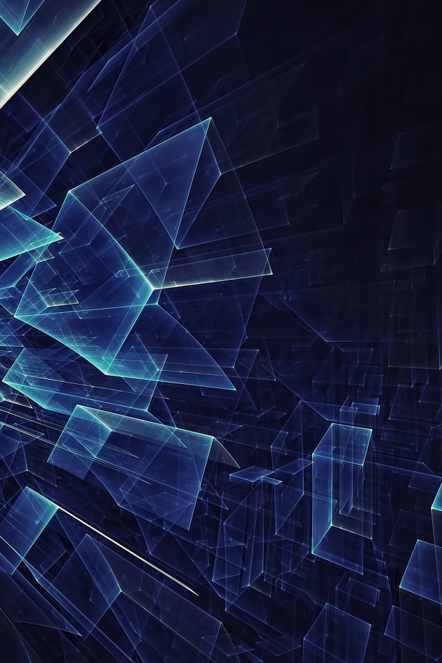 Абстрактные геометрические прозрачные фигуры