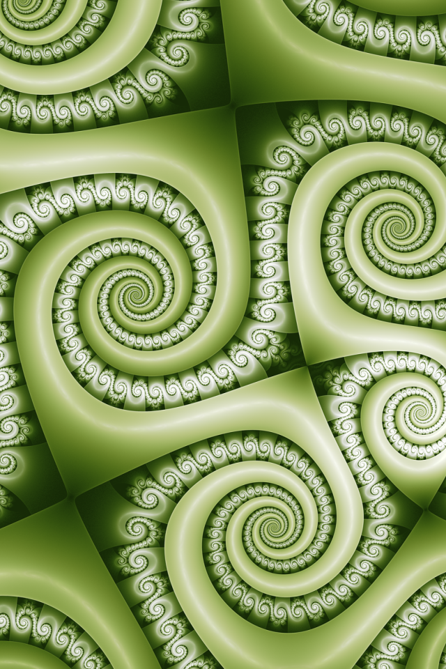 Абстрактный спиральный зеленый рисунок 