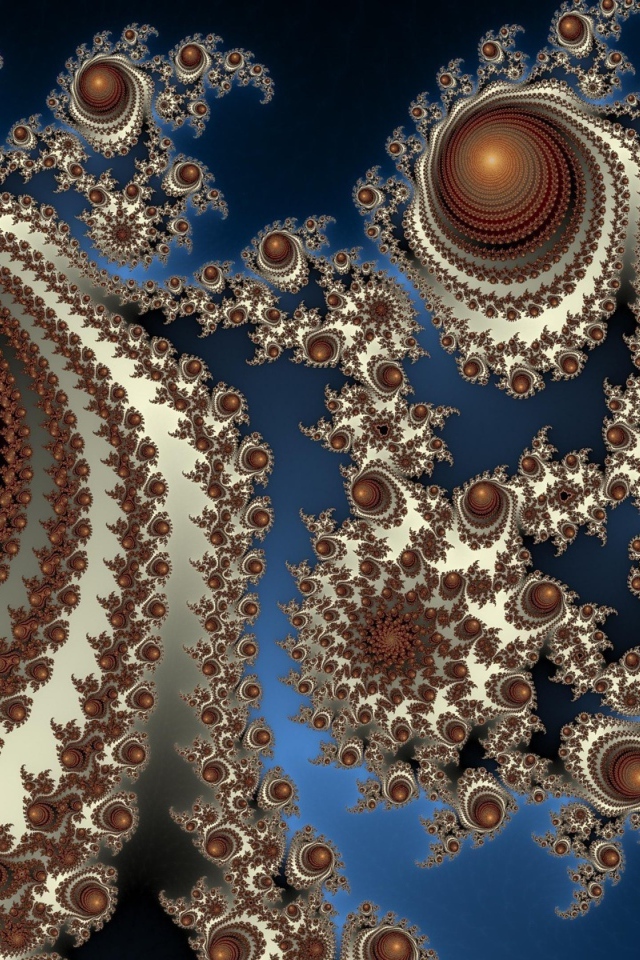 Абстрактные спирали на синем фоне