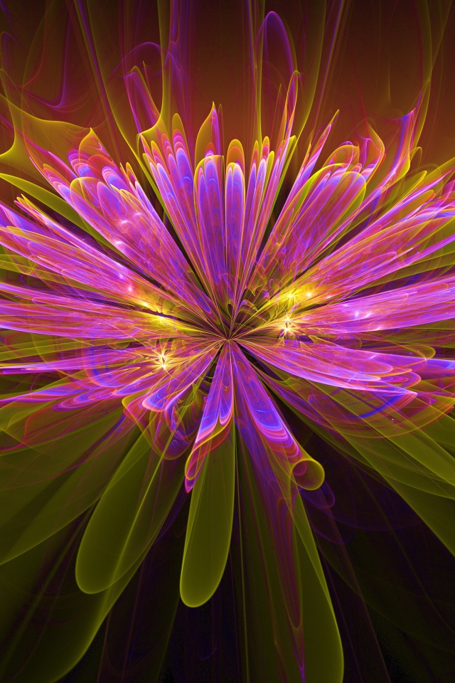 Красивый необычный фрактальный цветок