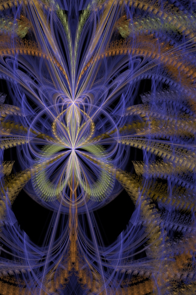 Красивый необычный узорный фрактальный рисунок 