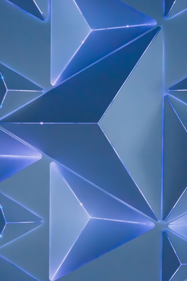 Голубые треугольники 3д графика