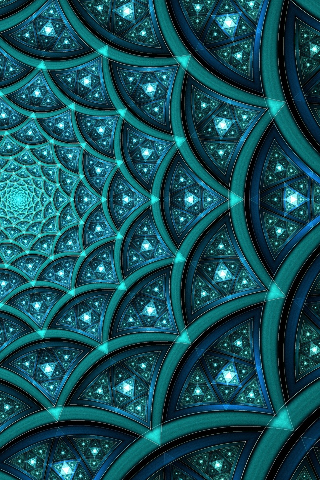 Фрактальный необычный красивый рисунок, 3д графика