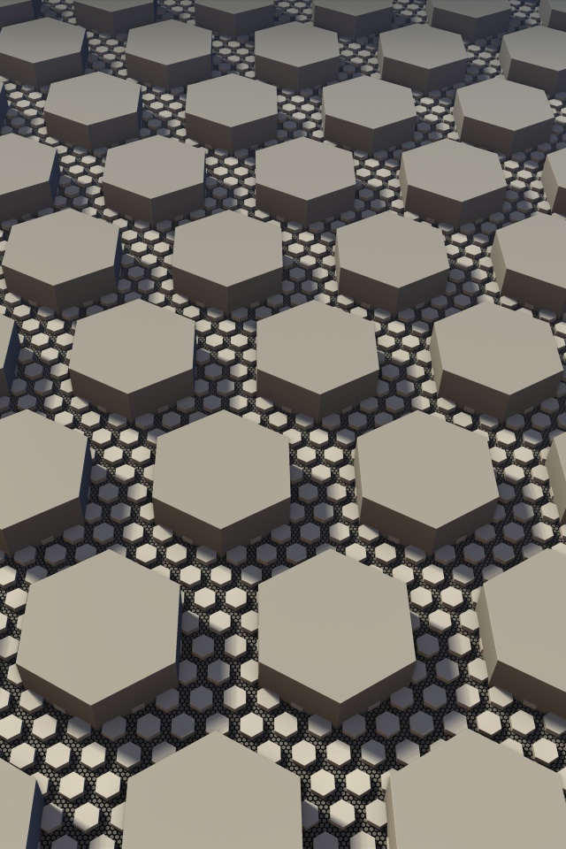Gray hexagons 3d graphics