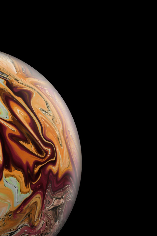 Разноцветный 3д шар на черном фоне