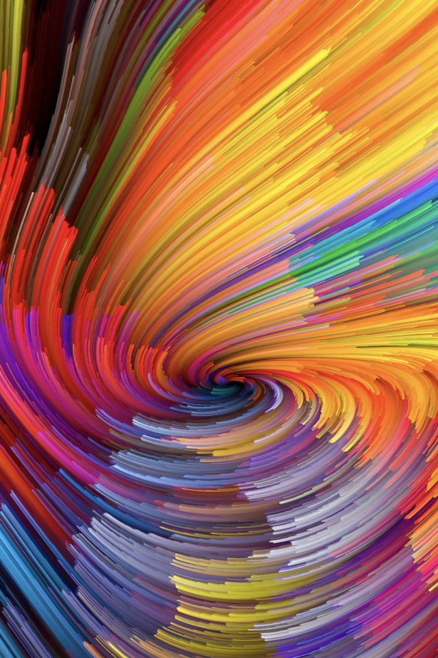 Разноцветная абстрактная воронка