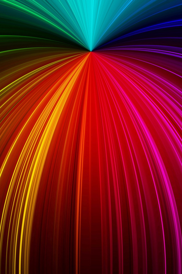 Разноцветный фрактальный зонт 