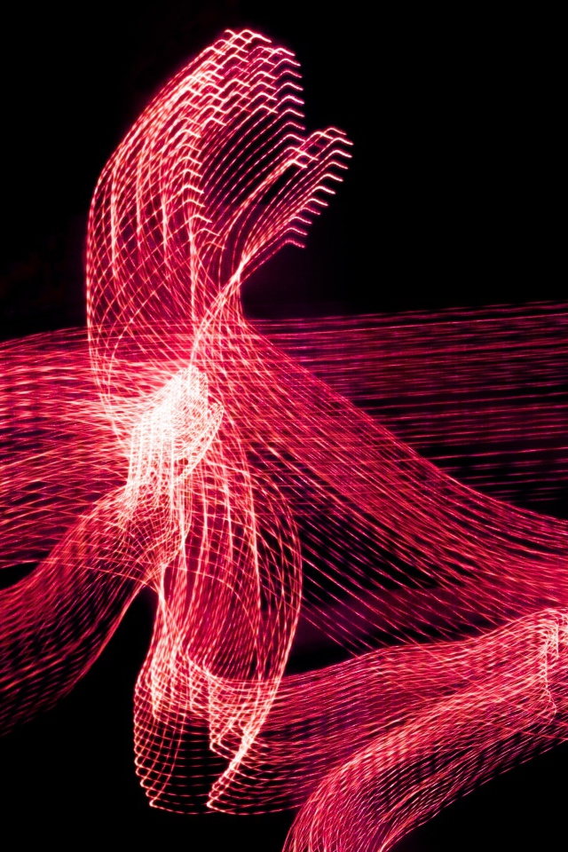 Красная абстрактная сеть на черном фоне