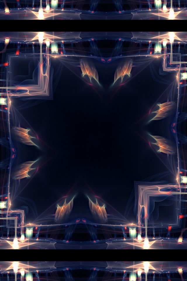 Квадрат с яркими волнами, 3д графика