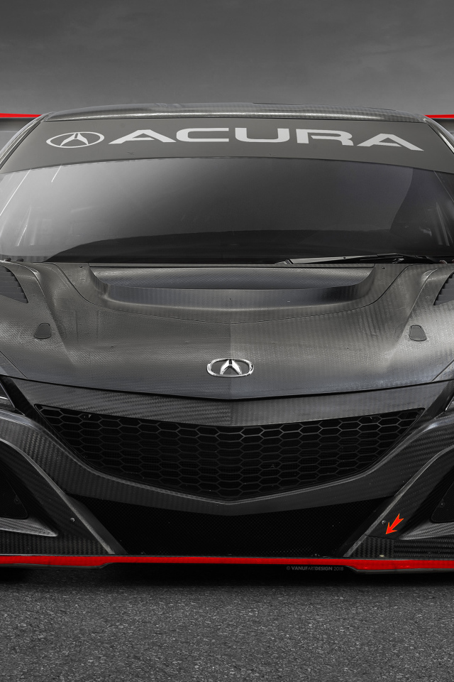 Спортивный автомобиль Acura NSX GT3 Evo 2019 года вид спереди
