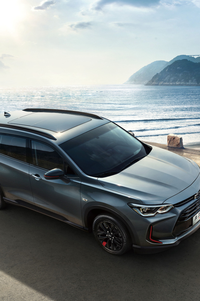 Серебристый внедорожник Chevrolet Orlando, 2019 года вид сверху