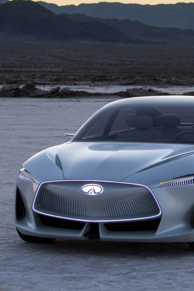 Серебристый автомобиль  Infiniti Q Inspiration Concept, 2018