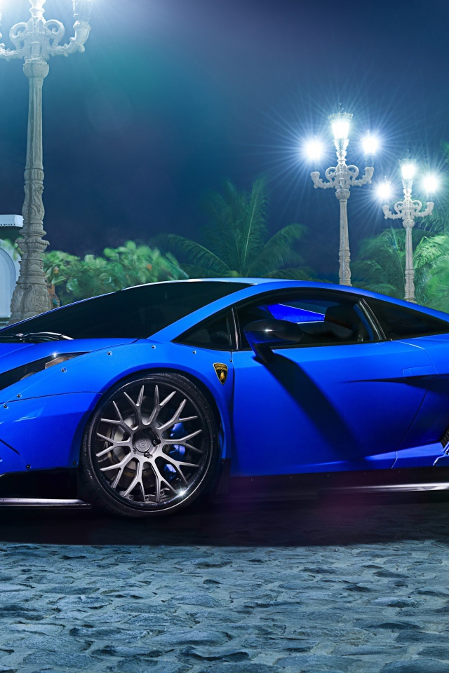 Blue car Lamborghini Gallardo