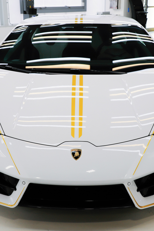 Спортивный автомобиль Lamborghini Huracan,  вид спереди