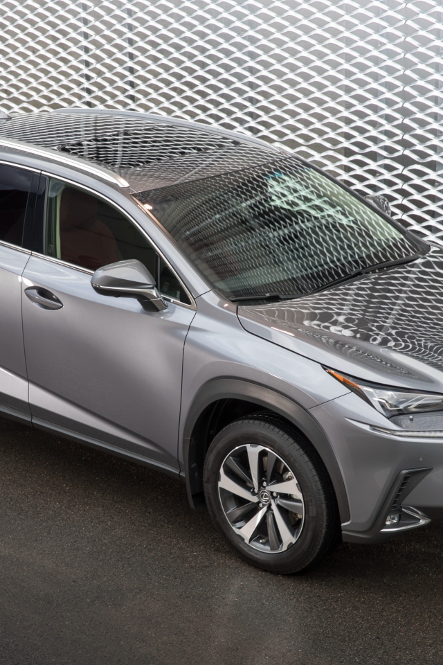 Серебристый автомобиль внедорожник  Lexus NX