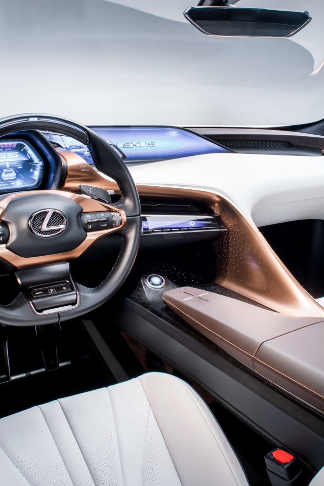 Стильный салон автомобиля Lexus LF 1, 2018