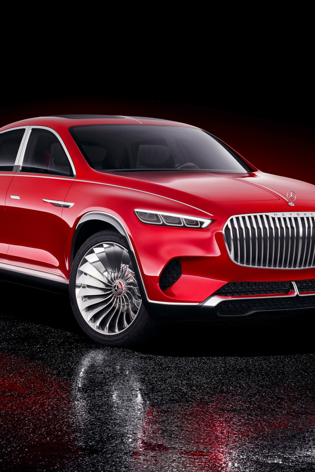 Red car Vision Mercedes Maybach Ultimate Luxury, 2018