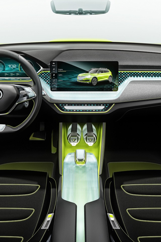 Салон автомобиля Skoda Vision X 2018