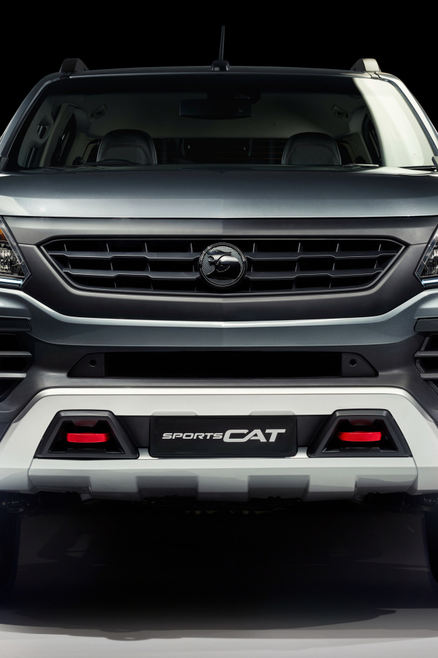 Серебристый спортивный грузовик HSV Colorado, 2018