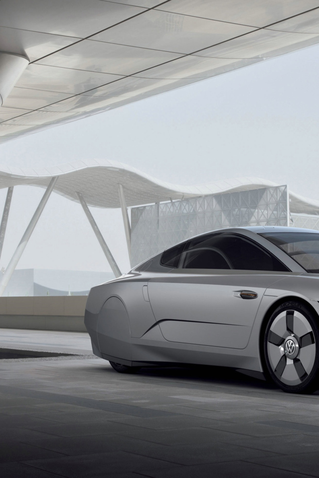 Серебристый Volkswagen XL1 Concept 2018 года