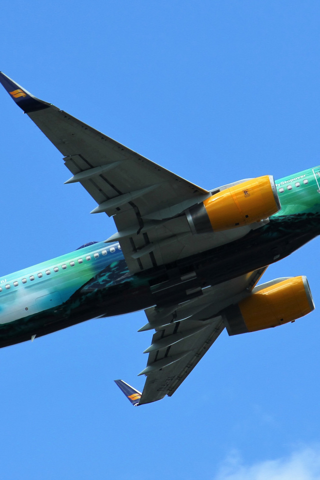 Пассажирский самолет Boeing 757-256 в небе