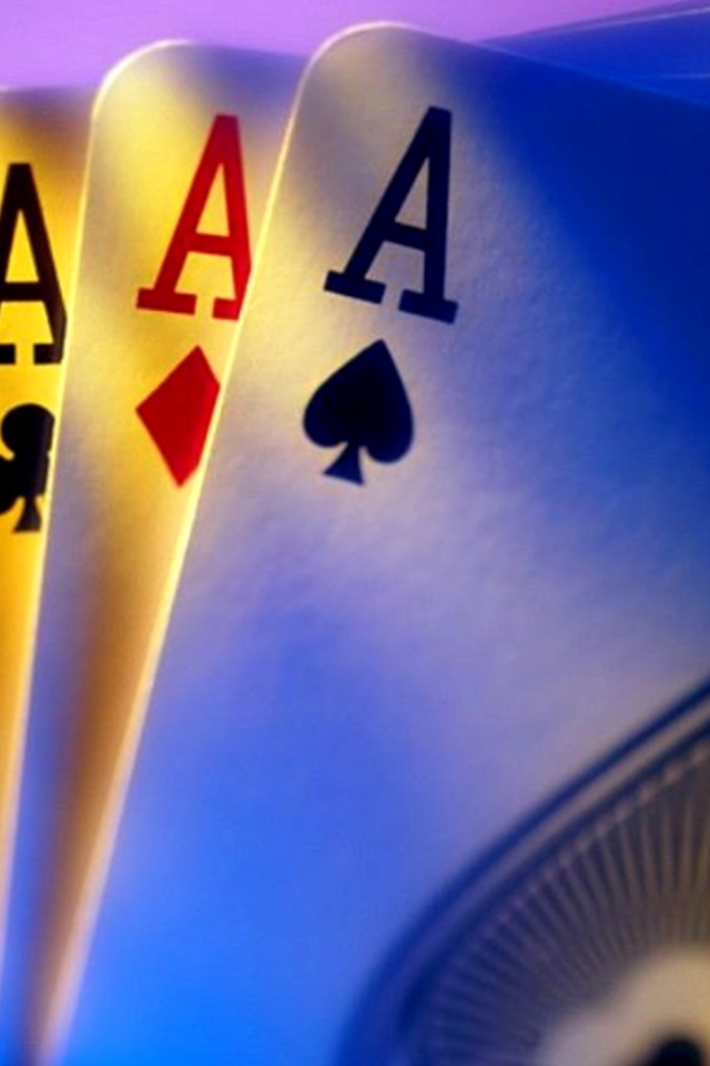 Четыре карточных туза крупным планом