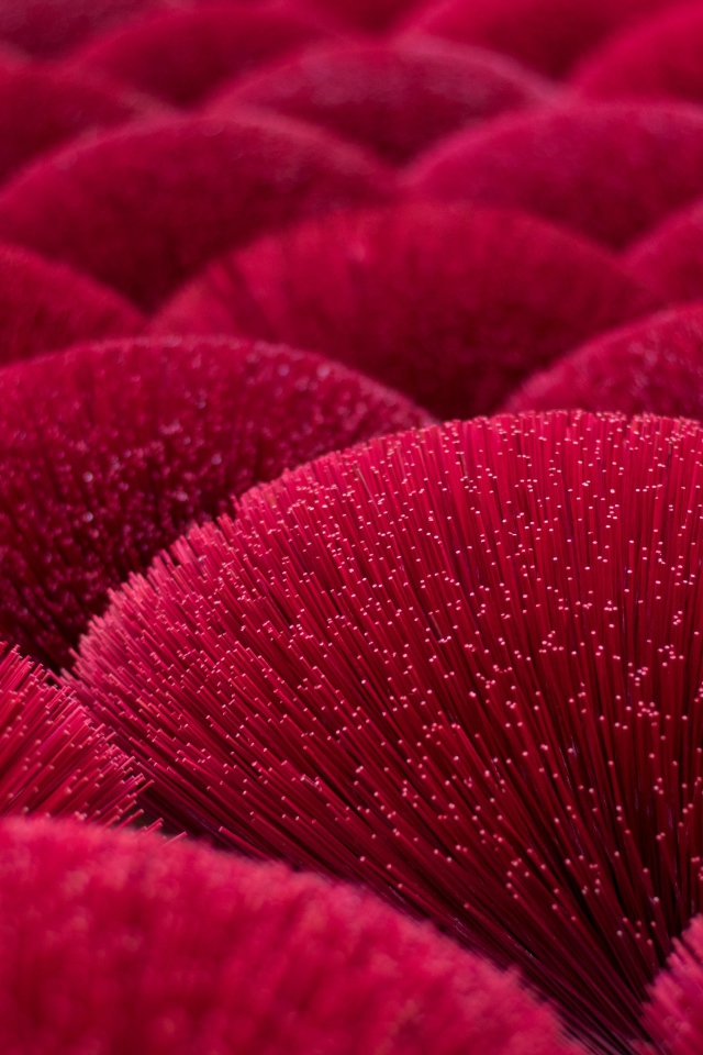 Красные оптоволоконные светильники, декор