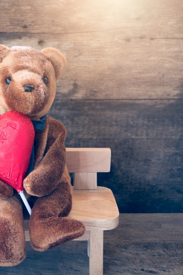 Мягкая игрушка медведь с сердцем