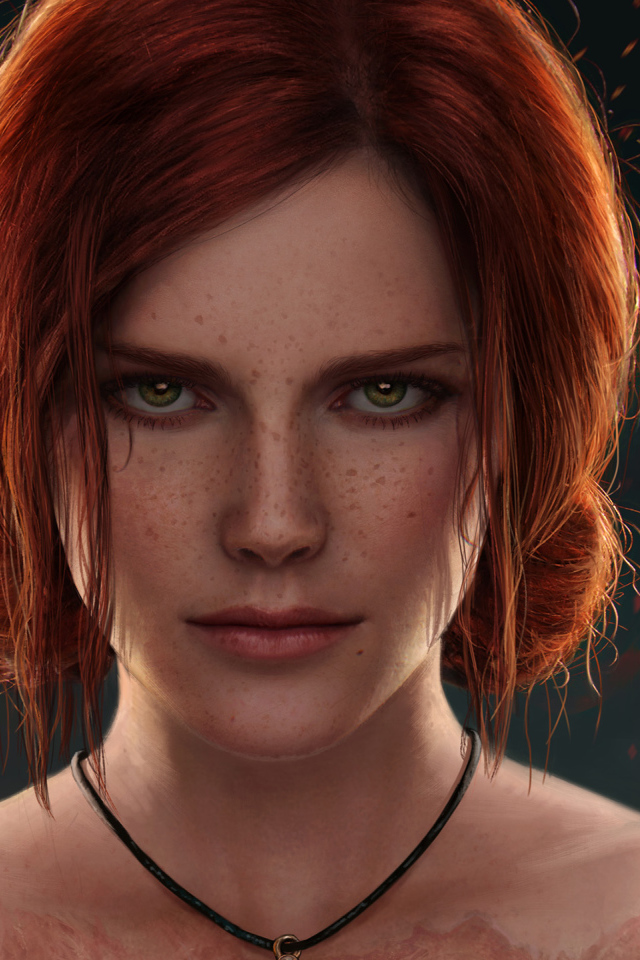 Фантастическая рыжеволосая зеленоглазая девушка