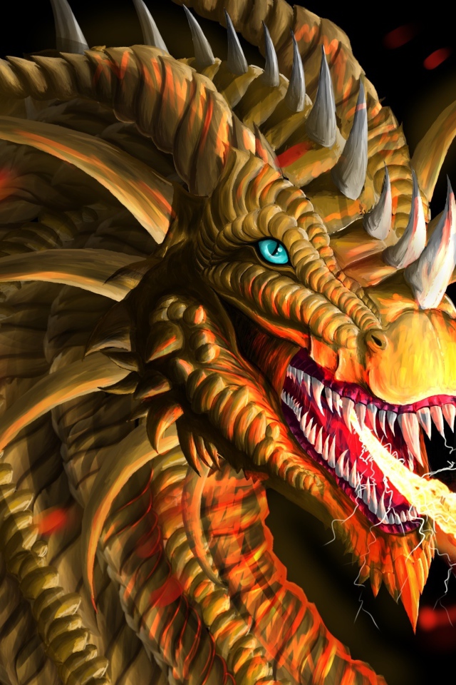 Fire-breathing dragon, fantasy